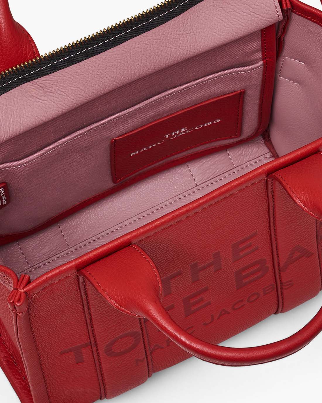 The Leather Small Tote Bag True Red - Marc Jacobs