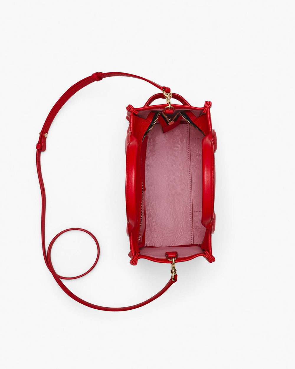 The Leather Small Tote Bag True Red - Marc Jacobs