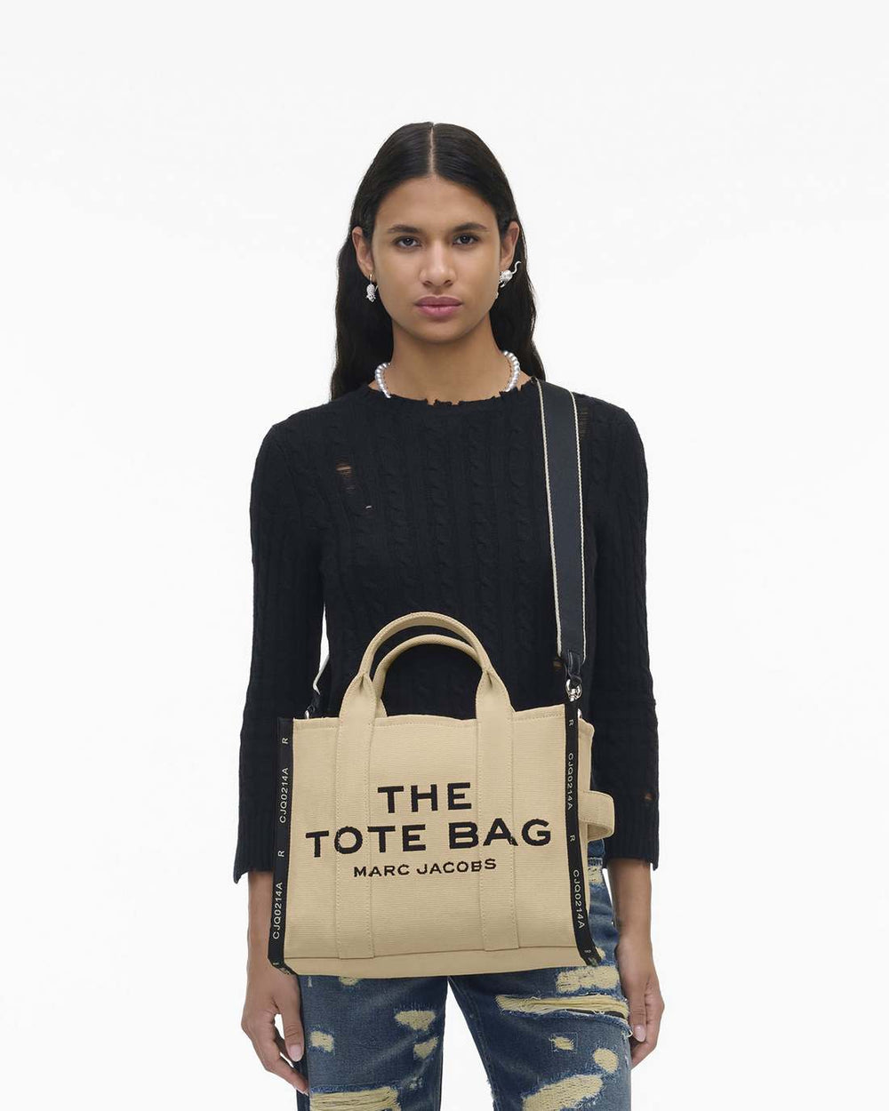 The Jacquard Medium Tote Bag Warm Sand - Marc Jacobs