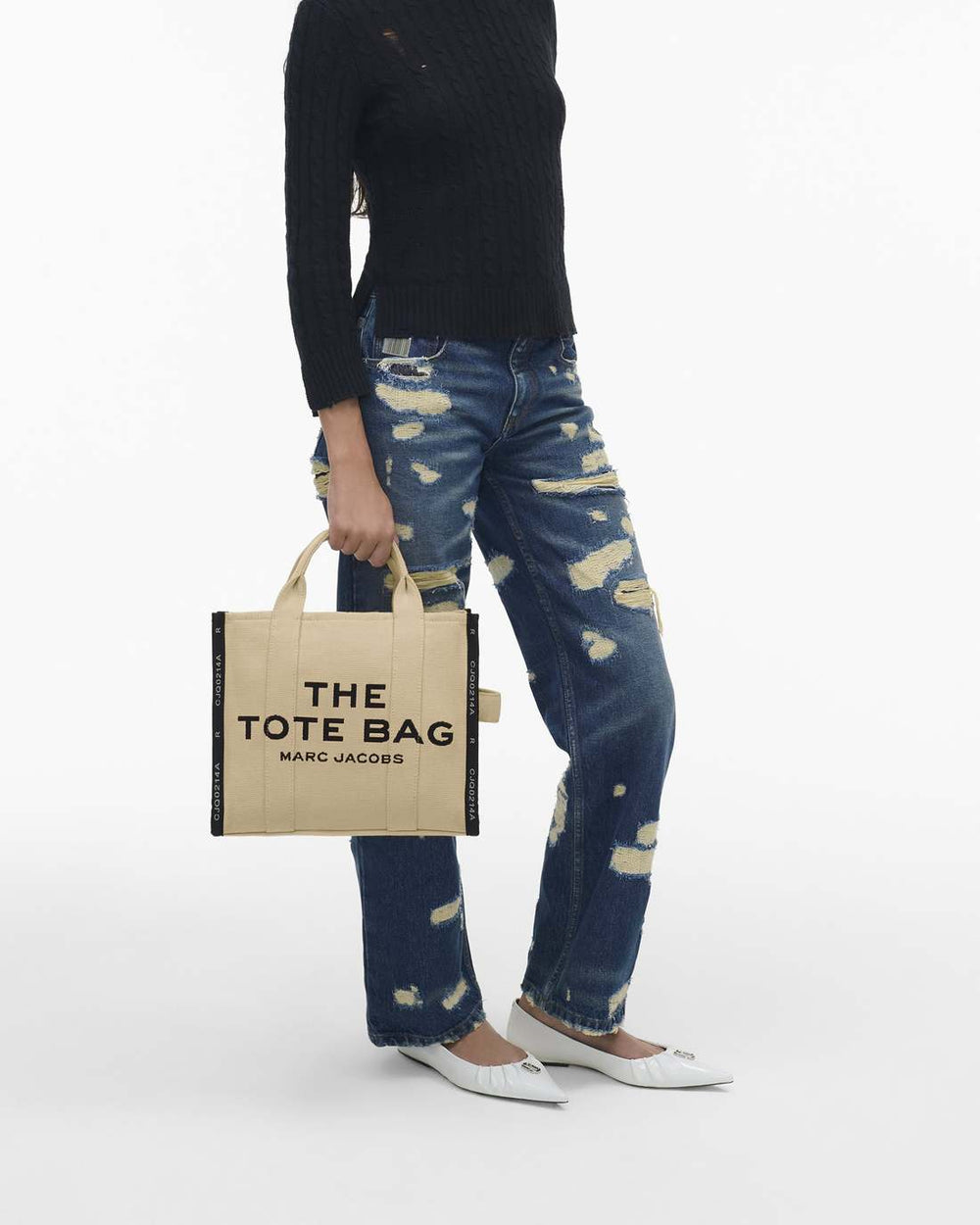 The Jacquard Medium Tote Bag Warm Sand - Marc Jacobs