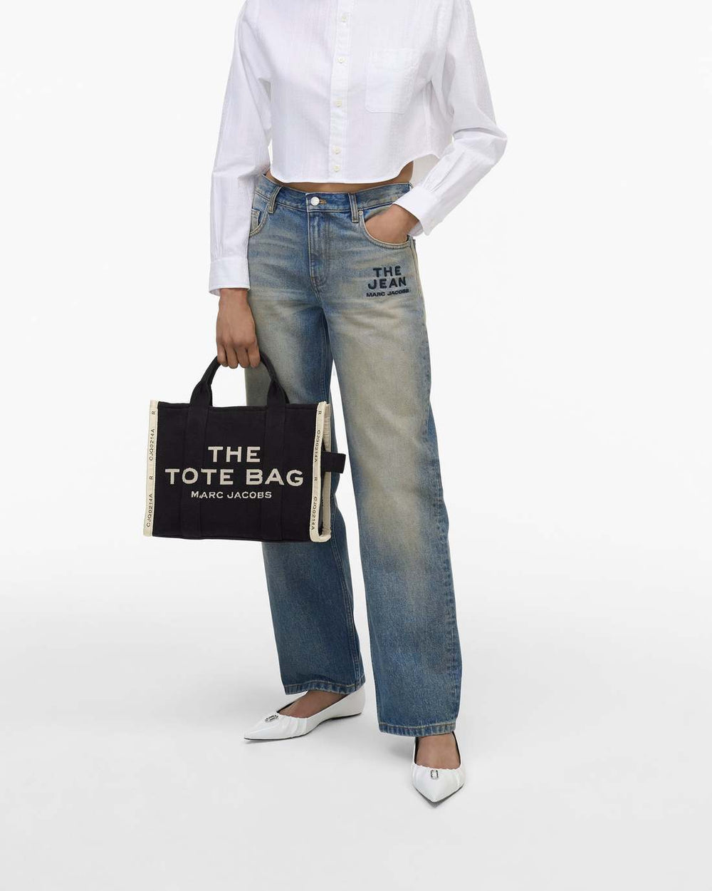 The Jacquard Medium Tote Bag Black - Marc Jacobs