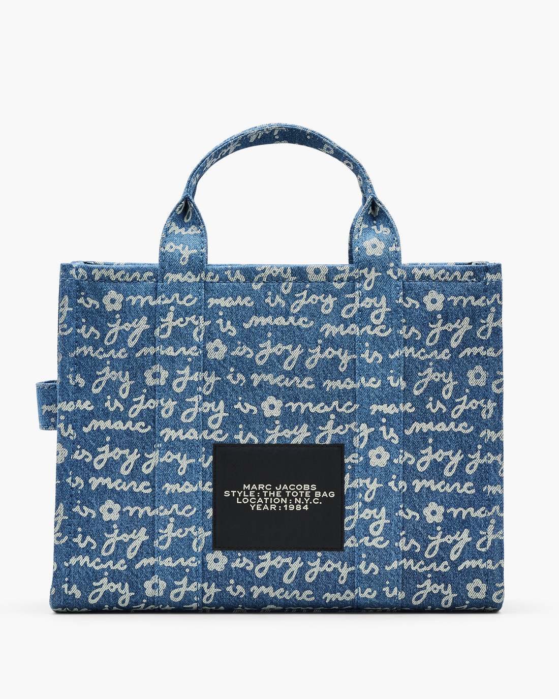 The Joy Denim Medium Tote Bag Indigo Multi - Marc Jacobs