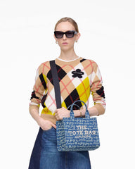 The Joy Denim Small Tote Bag Indigo Multi - Marc Jacobs