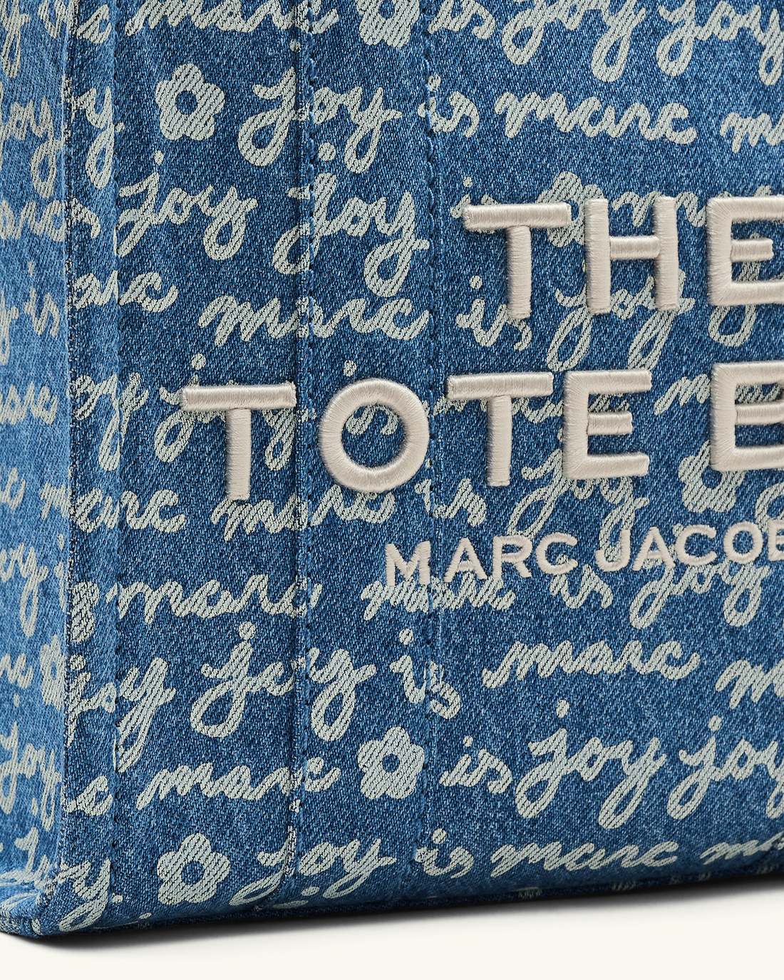 The Joy Denim Small Tote Bag Indigo Multi - Marc Jacobs