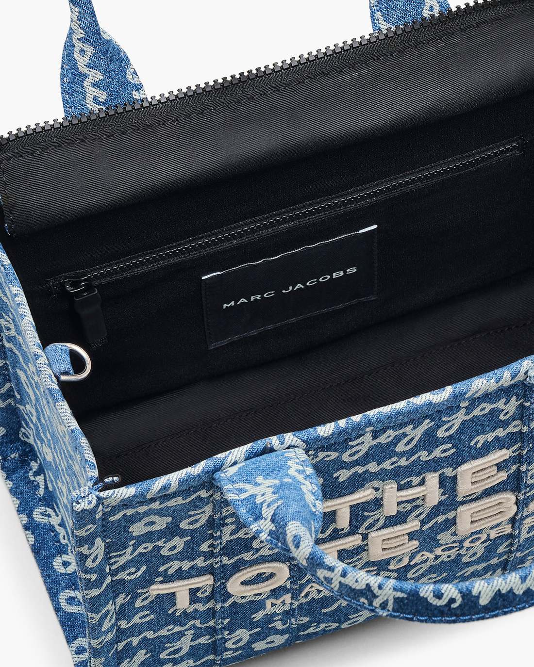 The Joy Denim Small Tote Bag Indigo Multi - Marc Jacobs