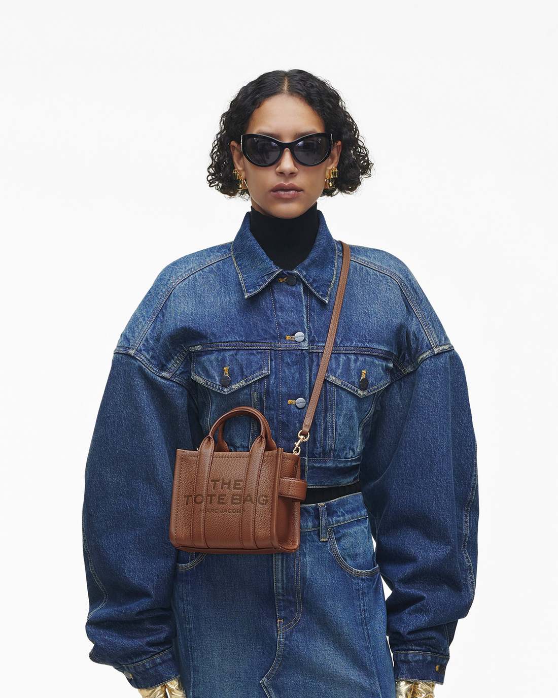 The Leather Crossbody Tote Bag Argan Oil - Marc Jacobs