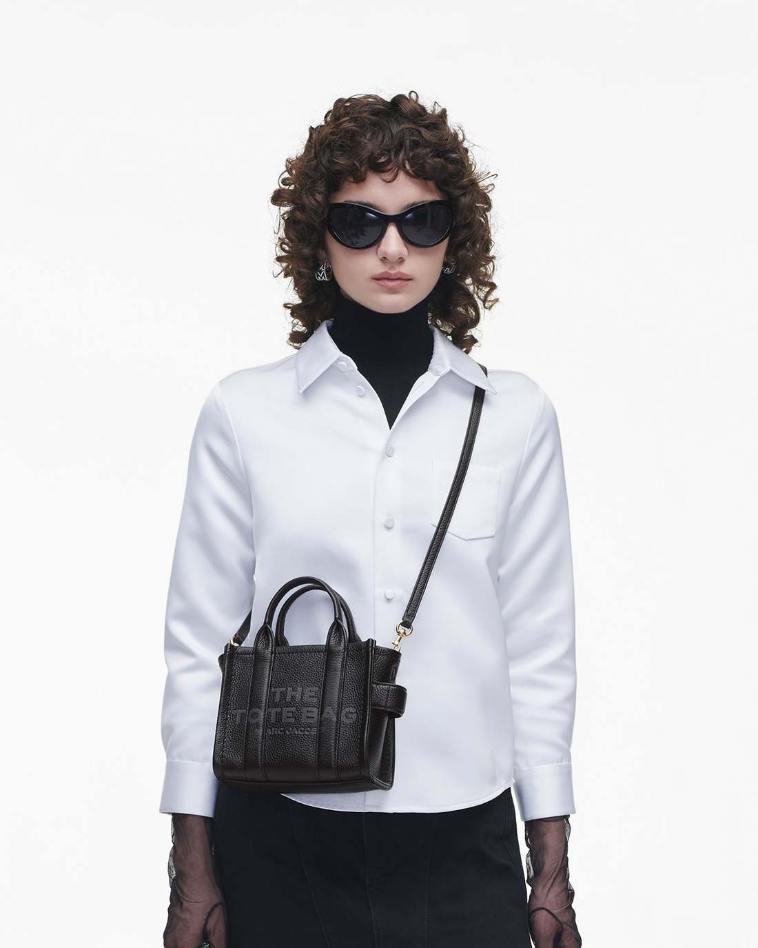 The Leather Crossbody Tote Bag Black - Marc Jacobs