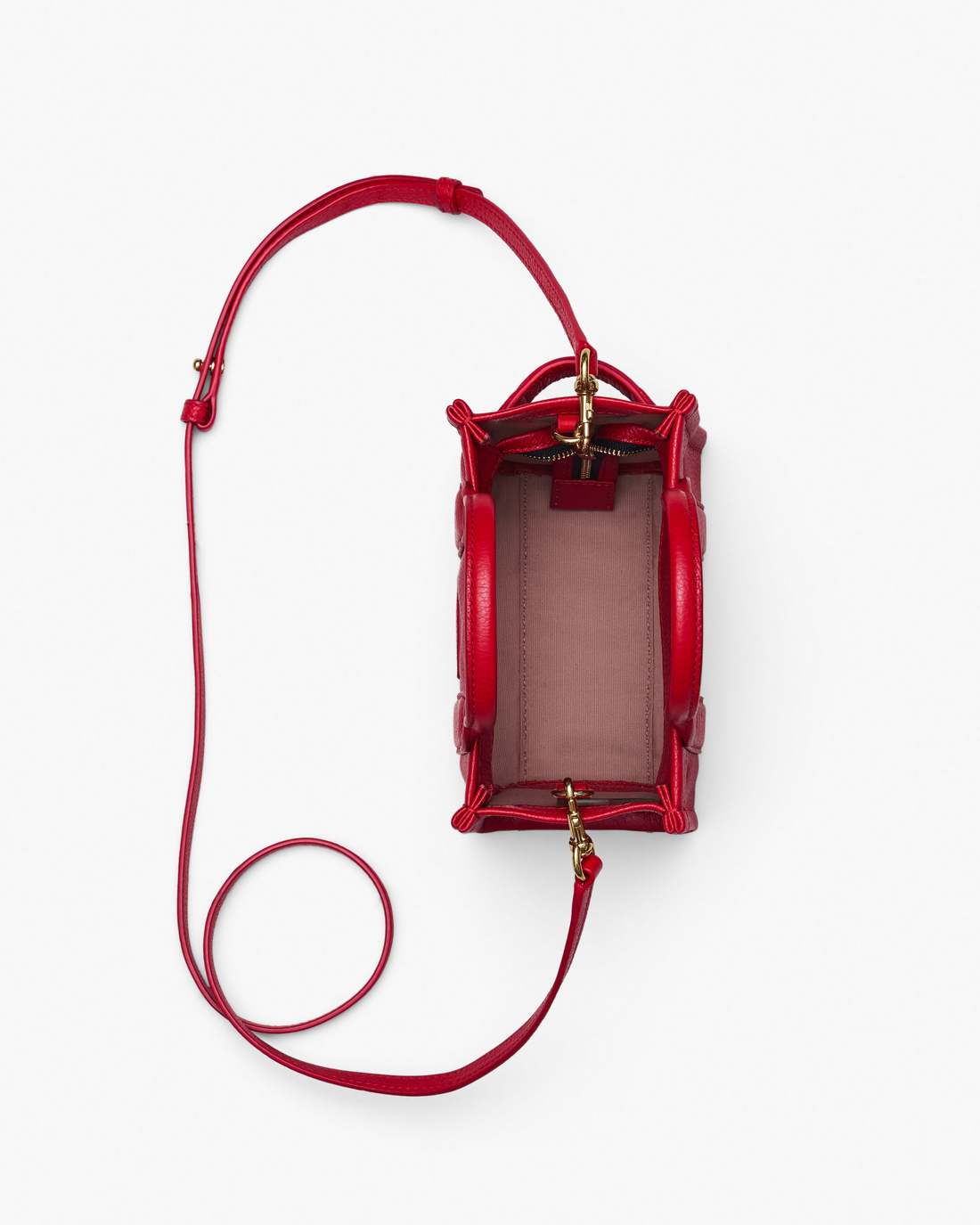 The Leather Crossbody Tote Bag True Red - Marc Jacobs