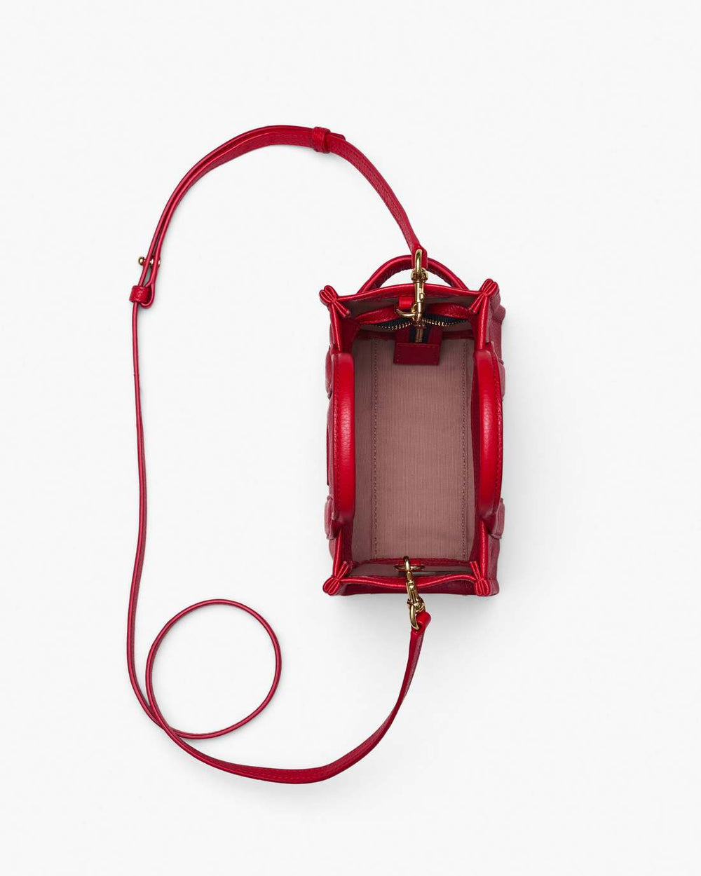 The Leather Crossbody Tote Bag True Red - Marc Jacobs