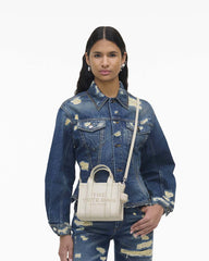 The Leather Crossbody Tote Bag Cotton/Silver - Marc Jacobs