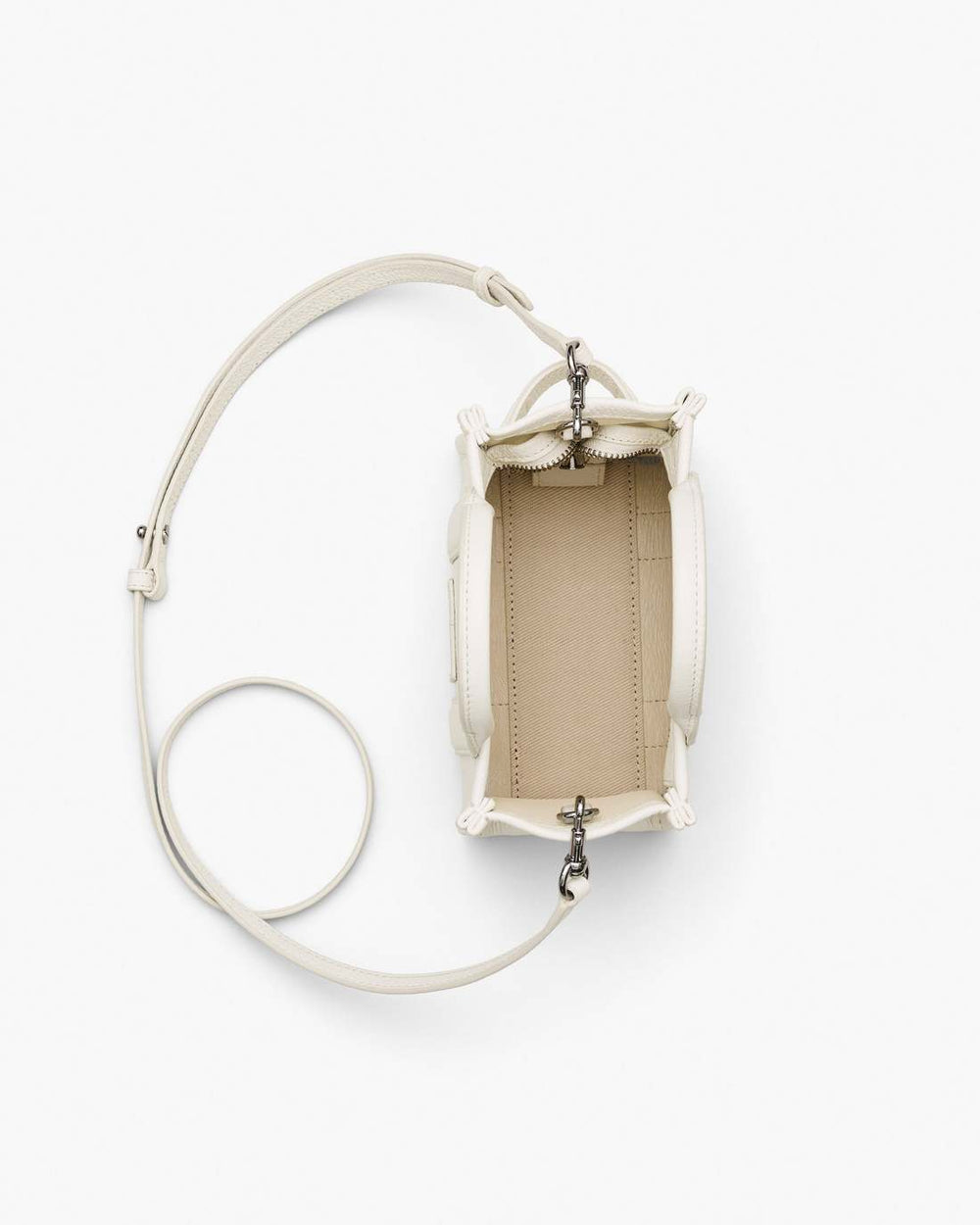 The Leather Crossbody Tote Bag Cotton/Silver - Marc Jacobs