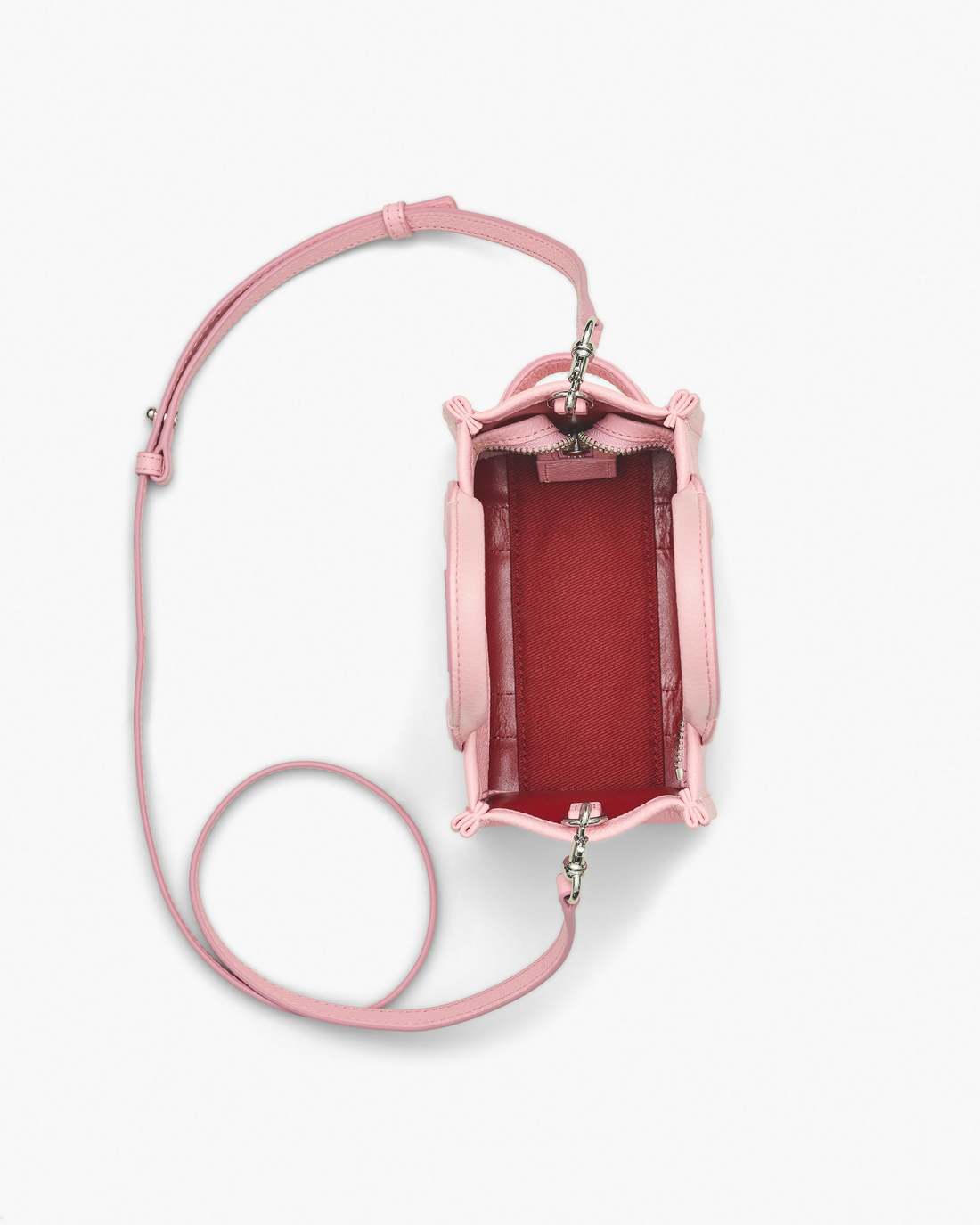 The Leather Crossbody Tote Bag Ribbon Pink - Marc Jacobs
