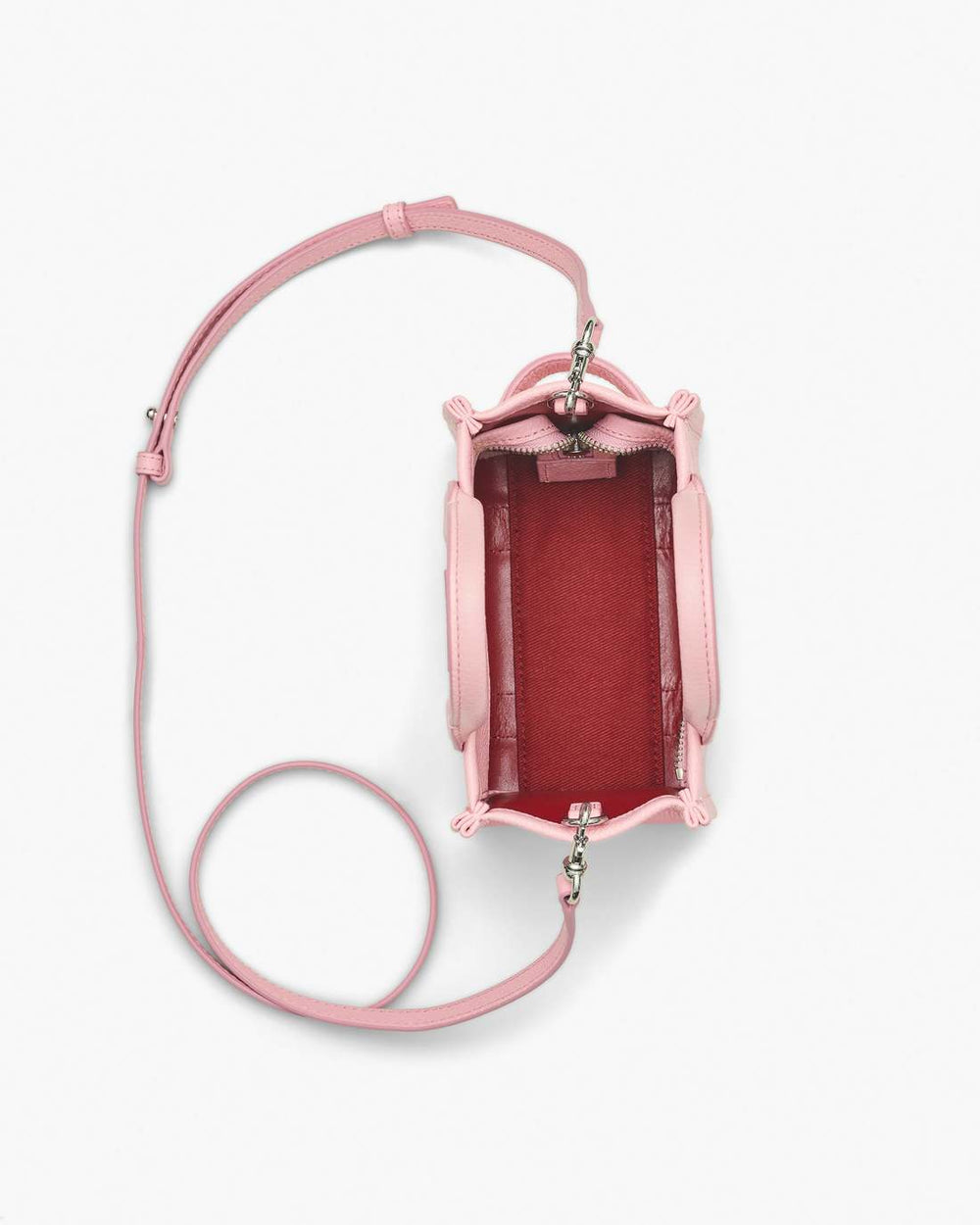 The Leather Crossbody Tote Bag Ribbon Pink - Marc Jacobs