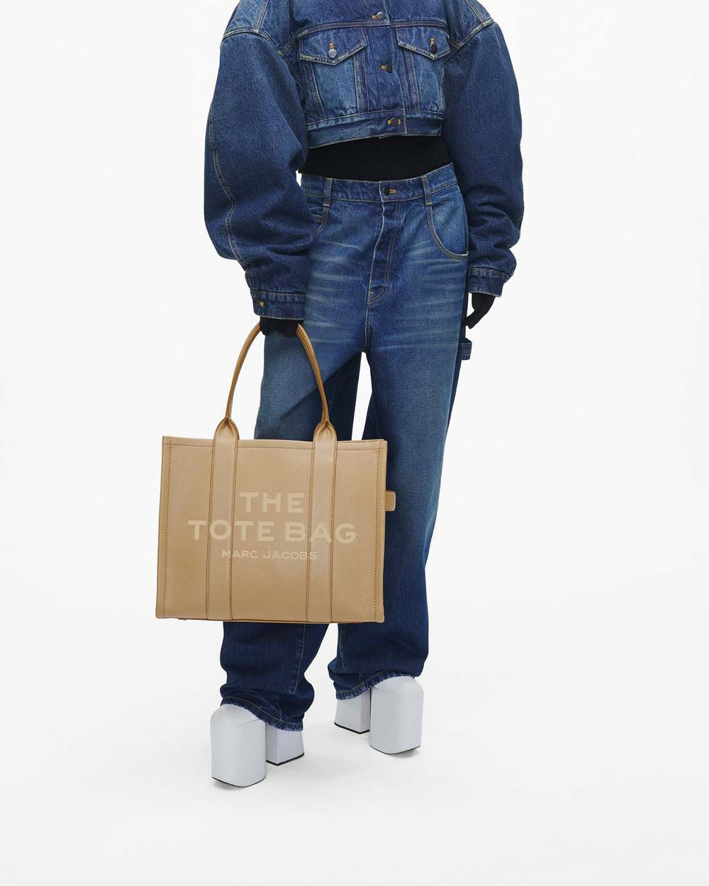 The Leather Large Tote Bag Camel - Marc Jacobs