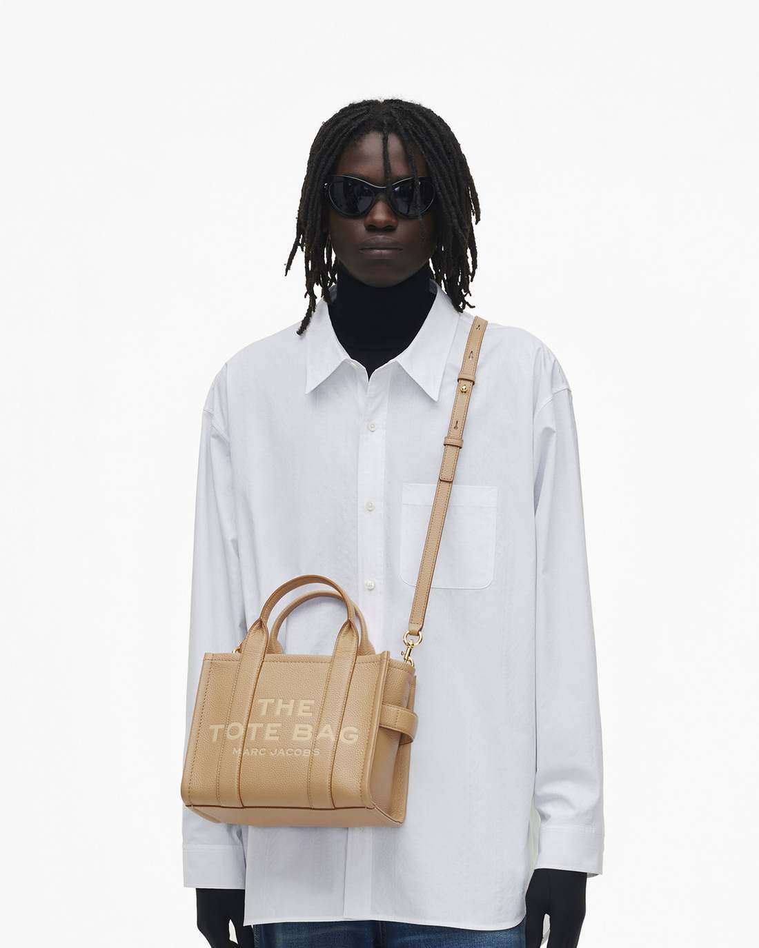 The Leather Small Tote Bag Camel - Marc Jacobs