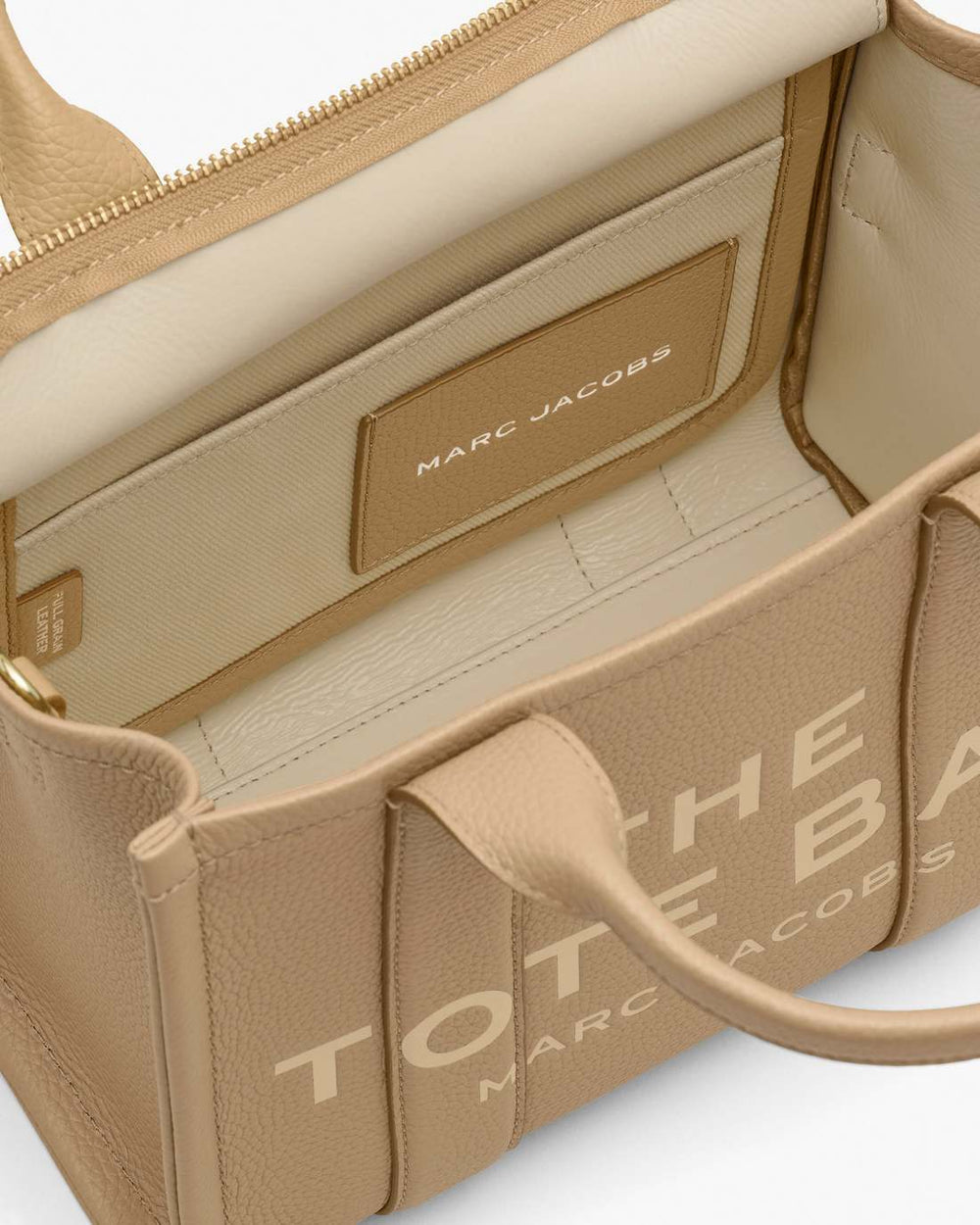 The Leather Small Tote Bag Camel - Marc Jacobs