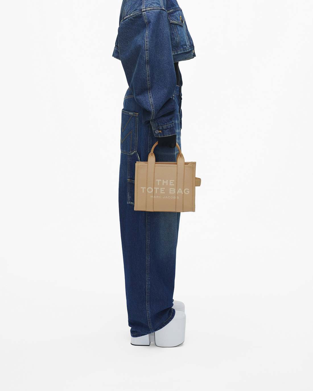 The Leather Small Tote Bag Camel - Marc Jacobs