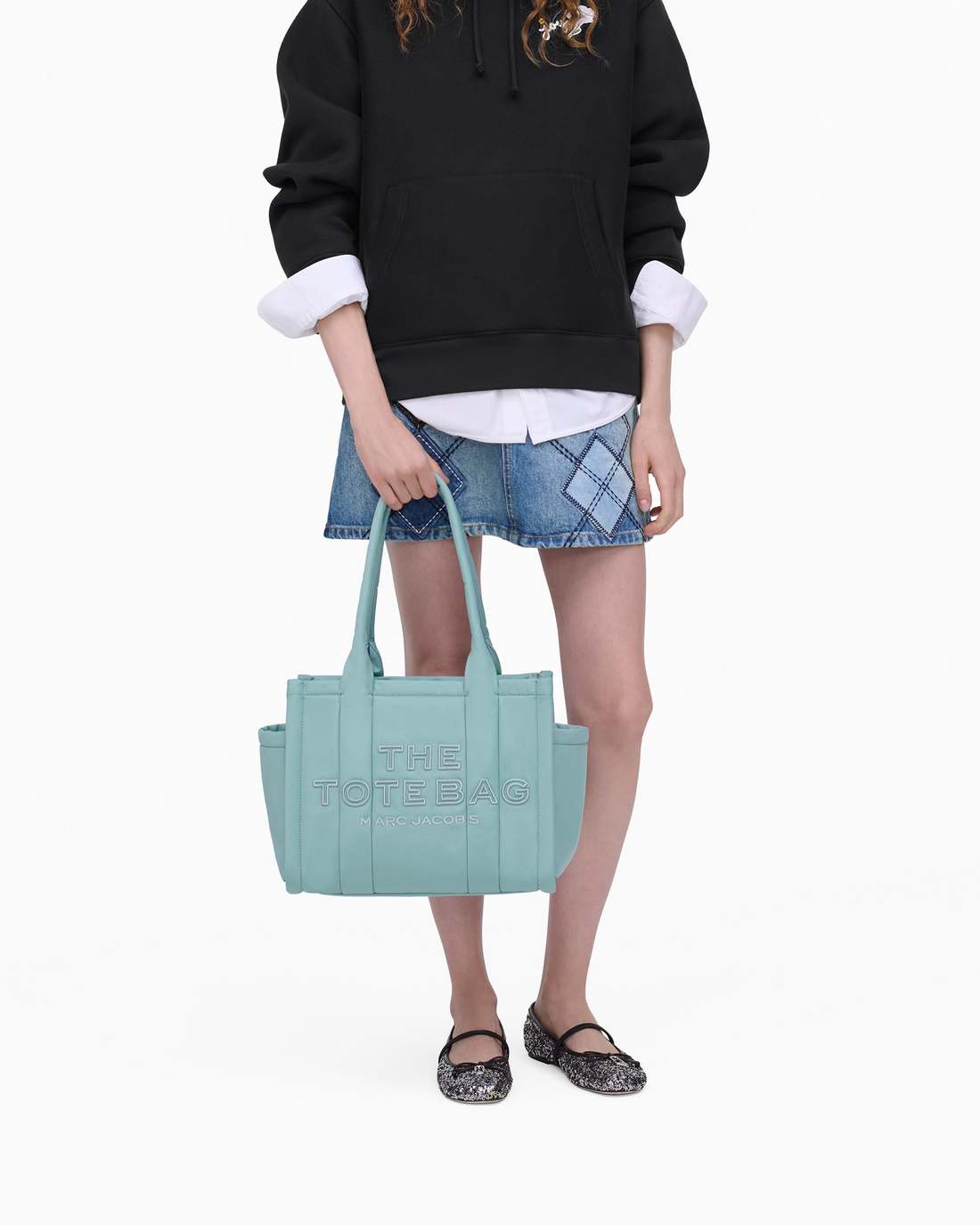 The Puffy Nylon Medium Tote Bag Sky Blue - Marc Jacobs
