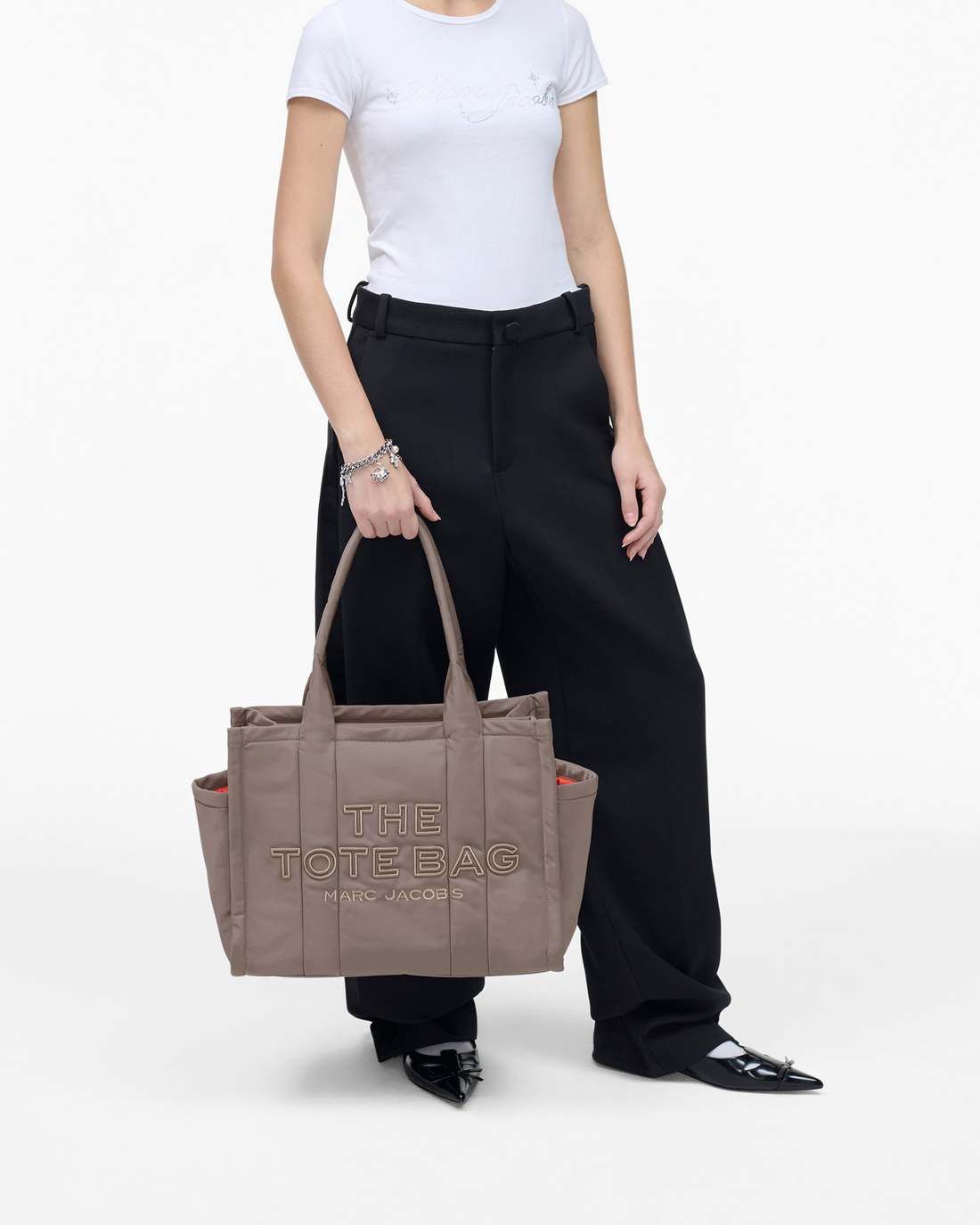 The Puffy Nylon Large Tote Bag Cement - Marc Jacobs