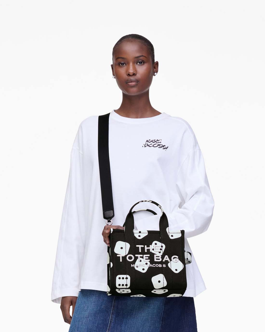 Derrick Adams X Marc Jacobs Canvas Small Tote Bag Black/White - Marc Jacobs