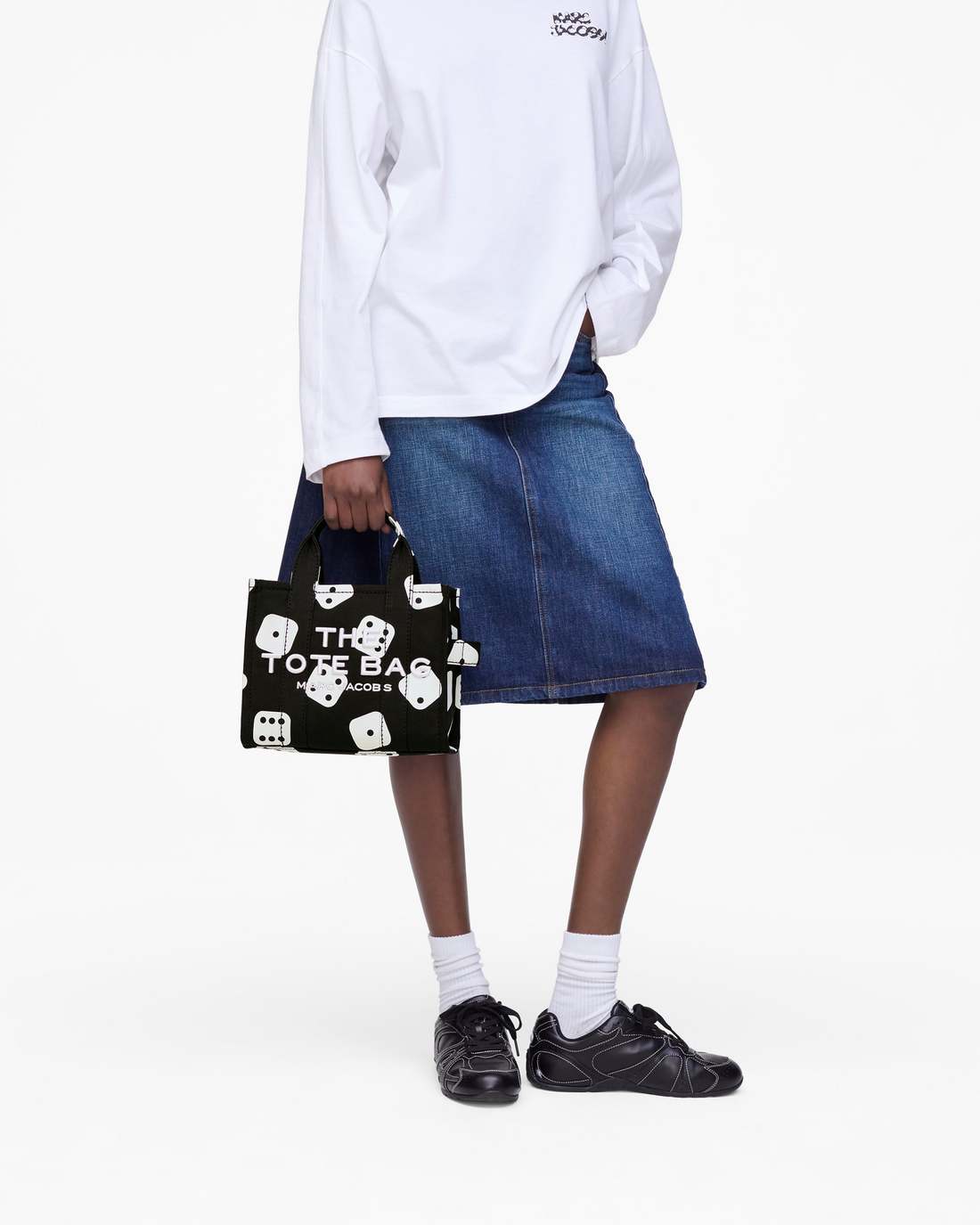 Derrick Adams X Marc Jacobs Canvas Small Tote Bag Black/White - Marc Jacobs