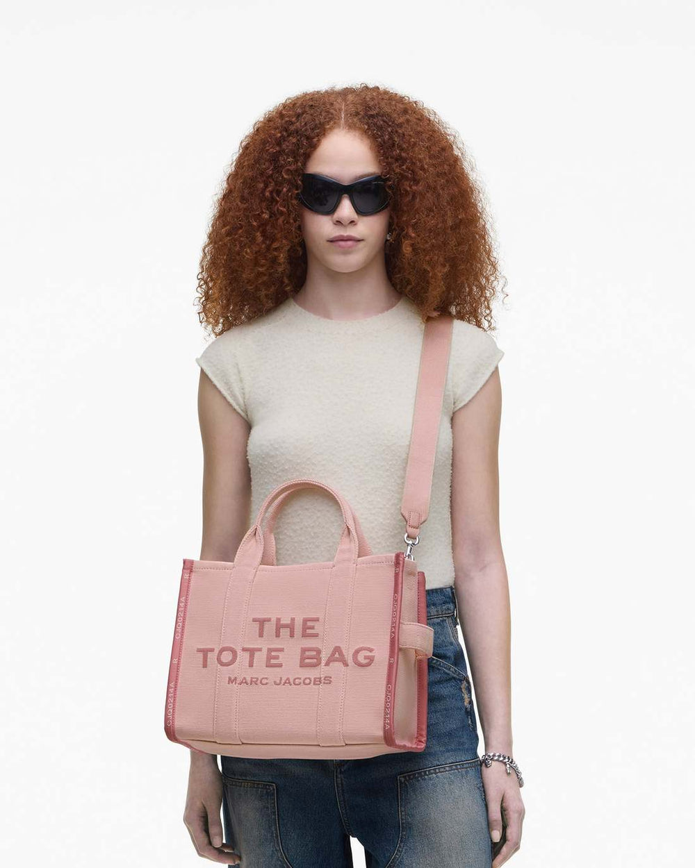 The Jacquard Medium Tote Bag Rose - Marc Jacobs