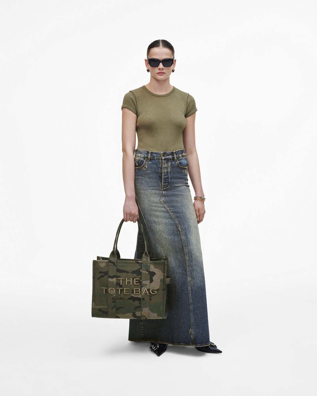 The Camo Jacquard Large Tote Bag Camo Multi - Marc Jacobs