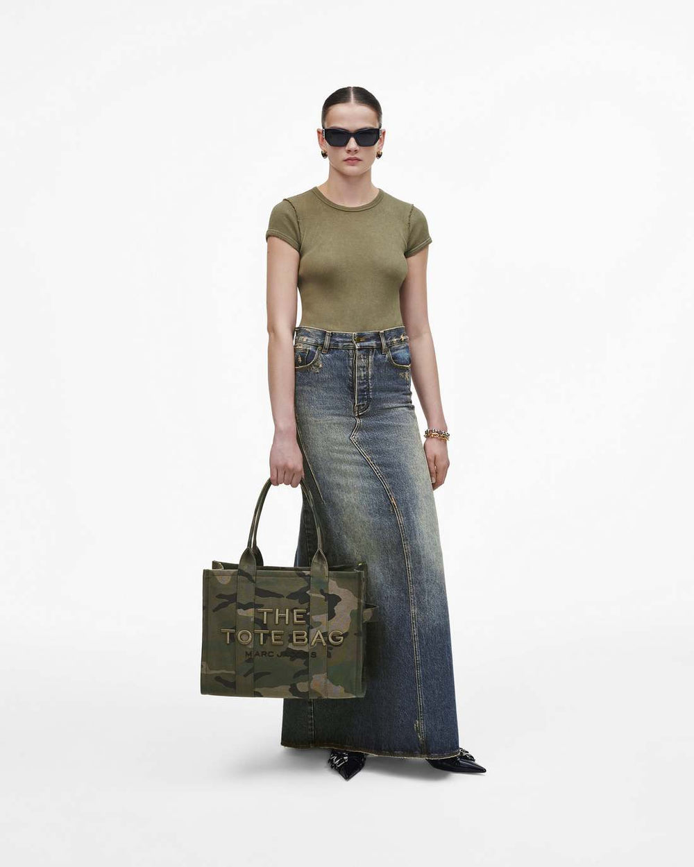 The Camo Jacquard Large Tote Bag Camo Multi - Marc Jacobs