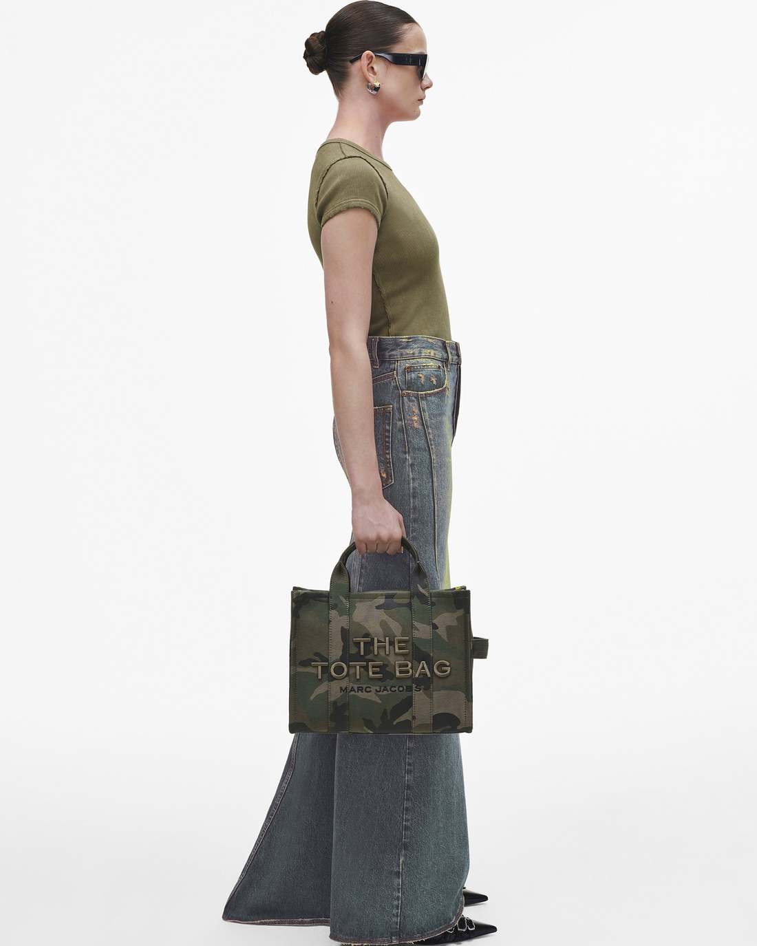 The Camo Jacquard Medium Tote Bag Camo Multi - Marc Jacobs