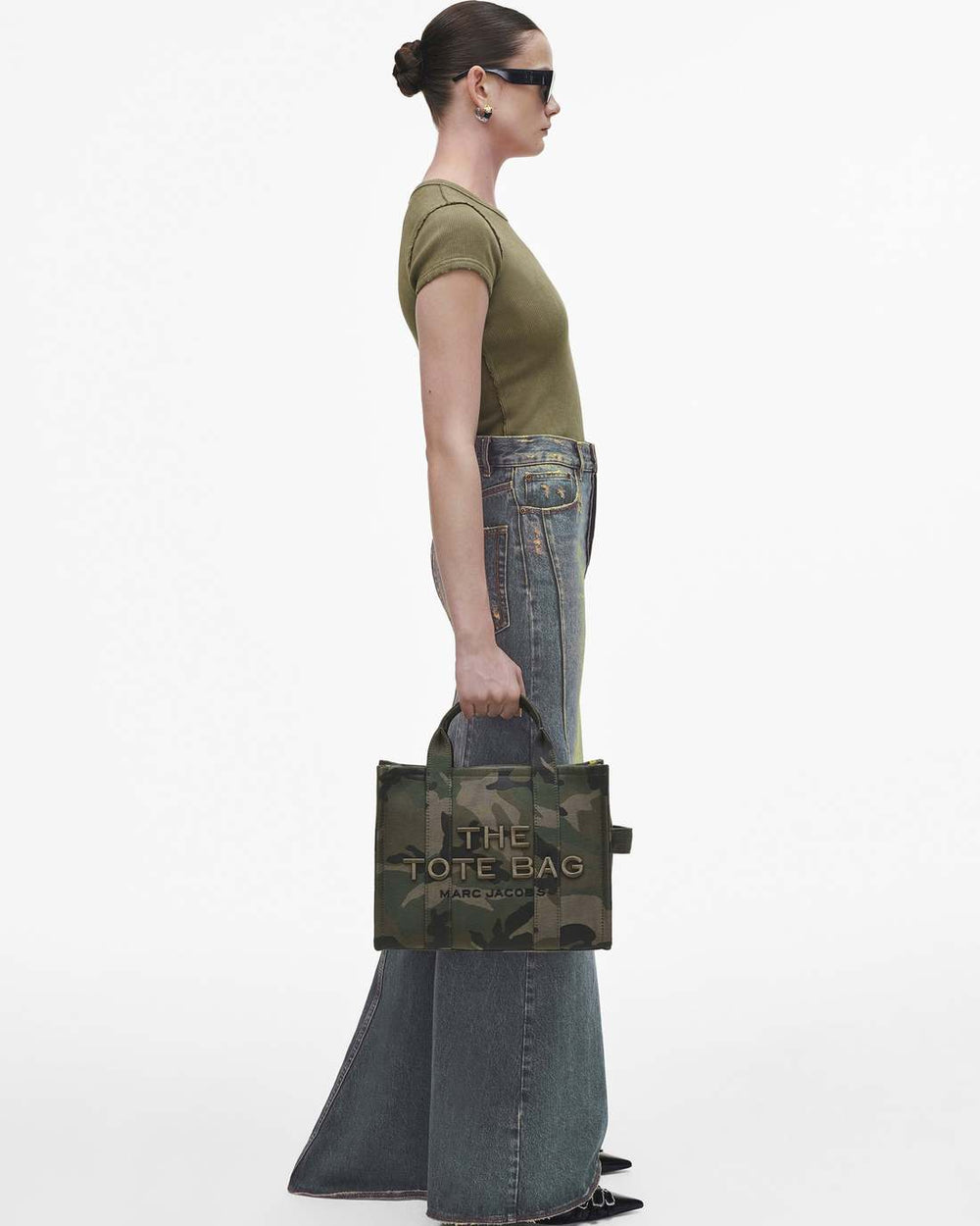 The Camo Jacquard Medium Tote Bag Camo Multi - Marc Jacobs