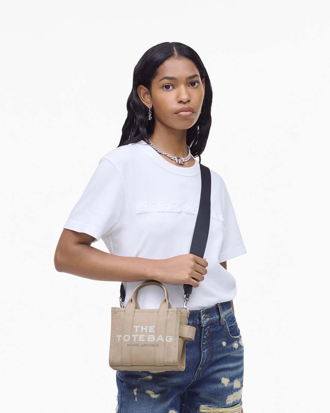 The Canvas Crossbody Tote Bag Beige - Marc Jacobs