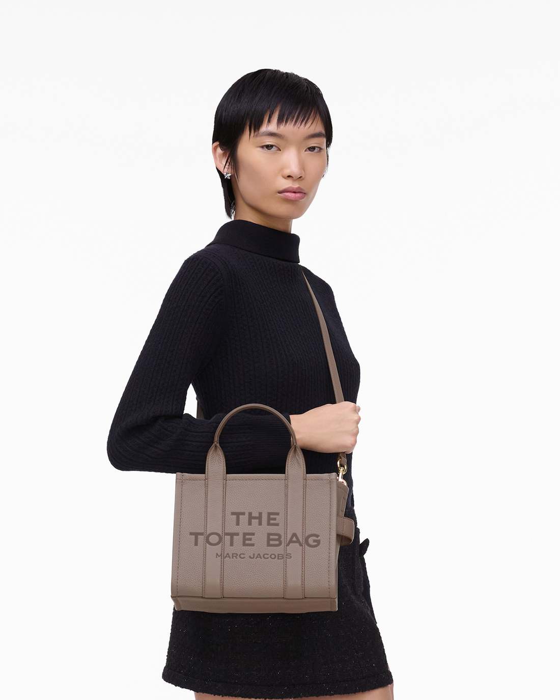 The Leather Small Tote Bag Cement - Marc Jacobs