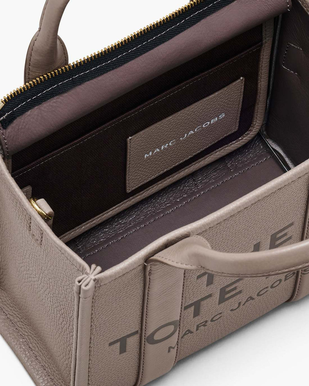 The Leather Small Tote Bag Cement - Marc Jacobs
