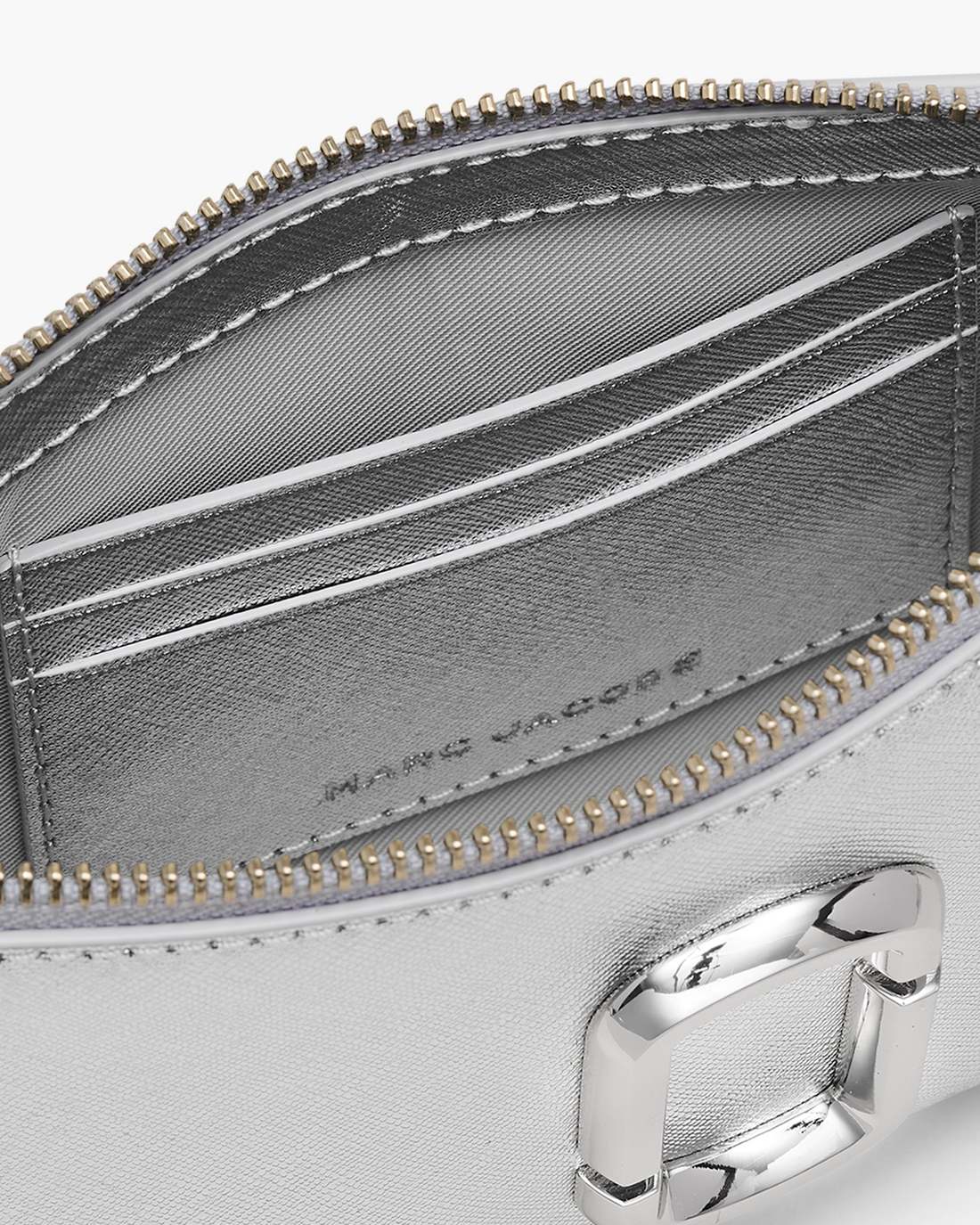 The Metallic Snapshot Convertible Shoulder Bag Silver - Marc Jacobs