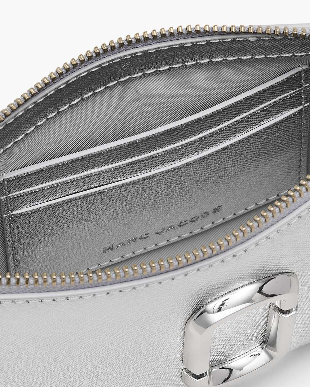 The Metallic Snapshot Convertible Shoulder Bag Silver - Marc Jacobs