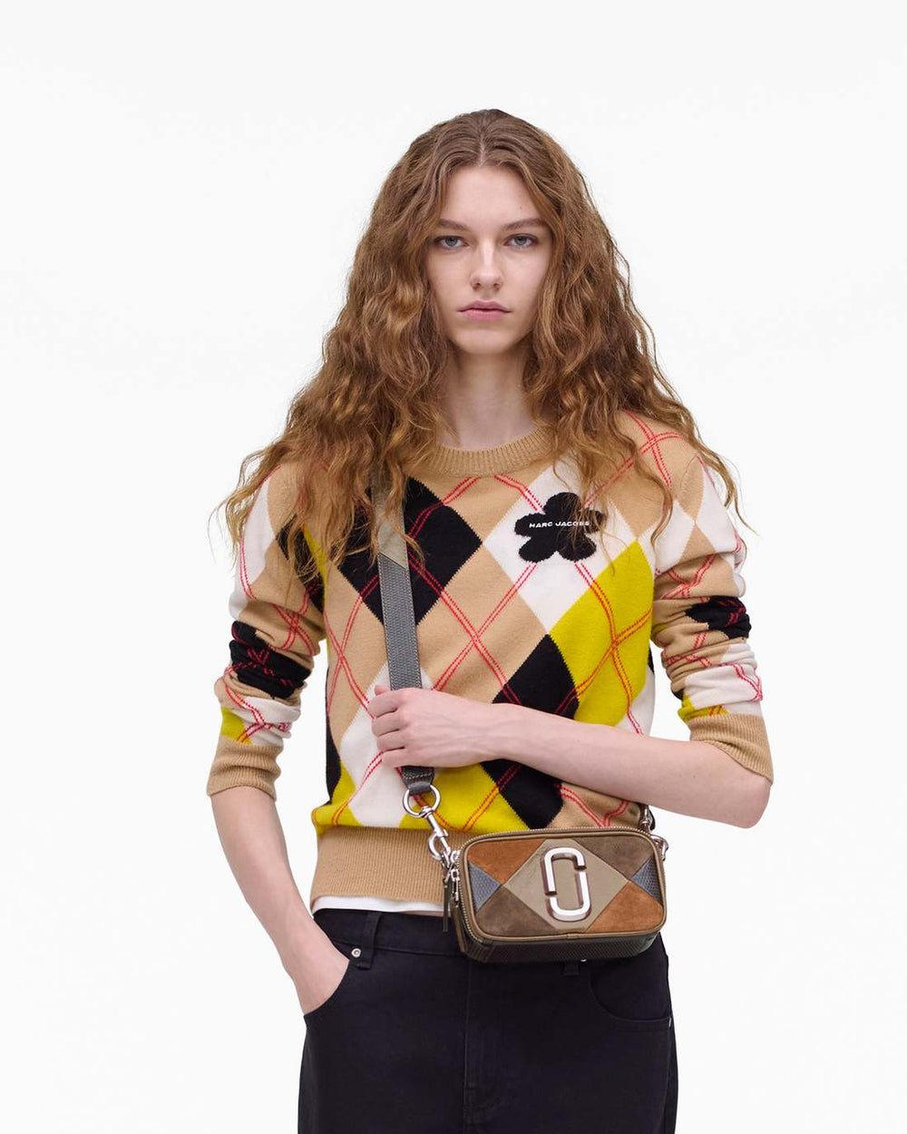 The Suede Patchwork Snapshot Brown Multi - Marc Jacobs