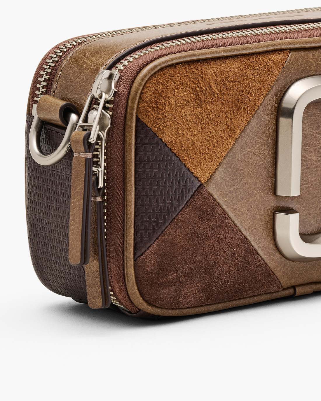 The Suede Patchwork Snapshot Brown Multi - Marc Jacobs