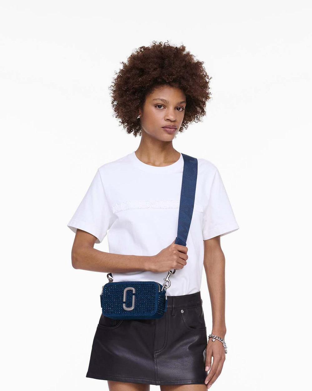 The Crystal Denim Snapshot Dark Wash Crystal - Marc Jacobs