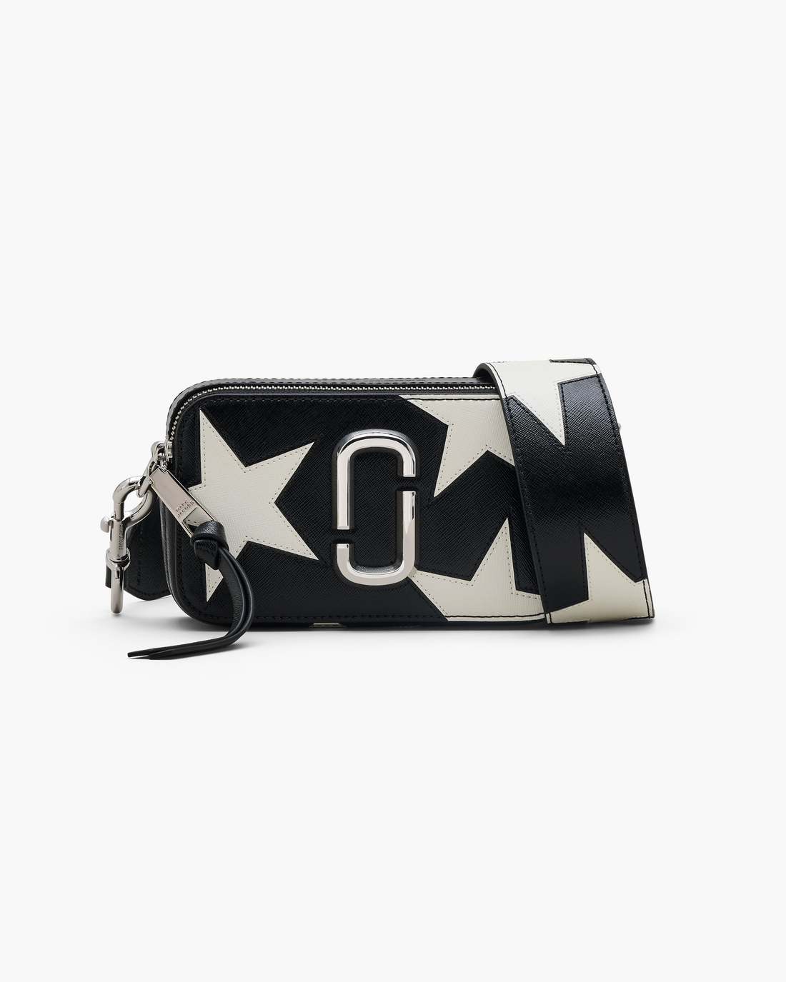 The Star Patchwork Leather Snapshot Black/White - Marc Jacobs