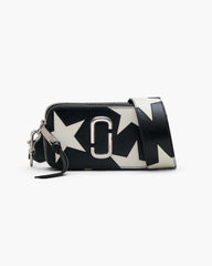 The Star Patchwork Leather Snapshot Black/White - Marc Jacobs