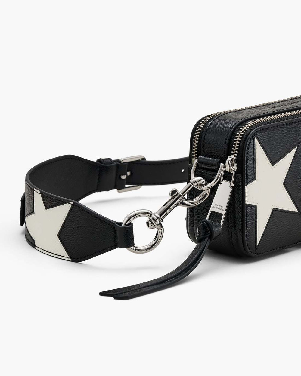 The Star Patchwork Leather Snapshot Black/White - Marc Jacobs