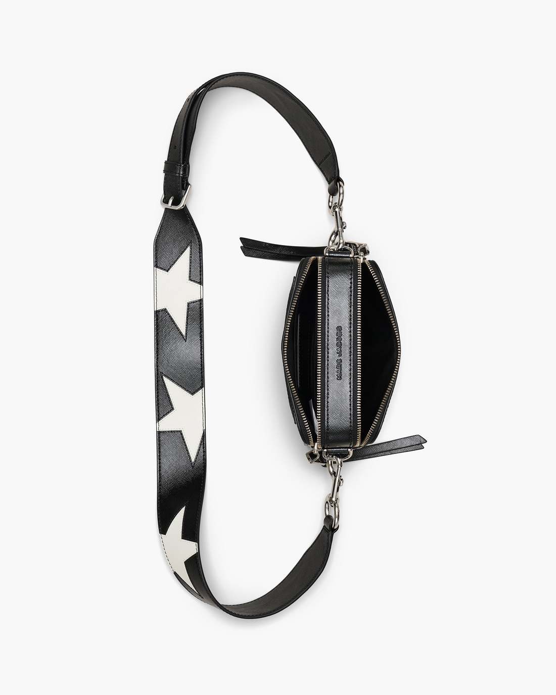 The Star Patchwork Leather Snapshot Black/White - Marc Jacobs