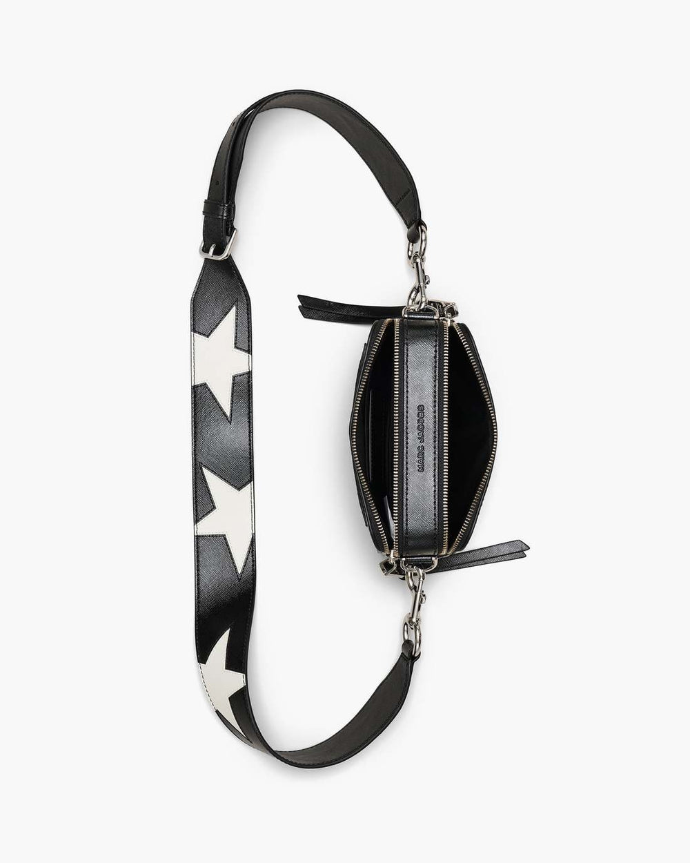 The Star Patchwork Leather Snapshot Black/White - Marc Jacobs