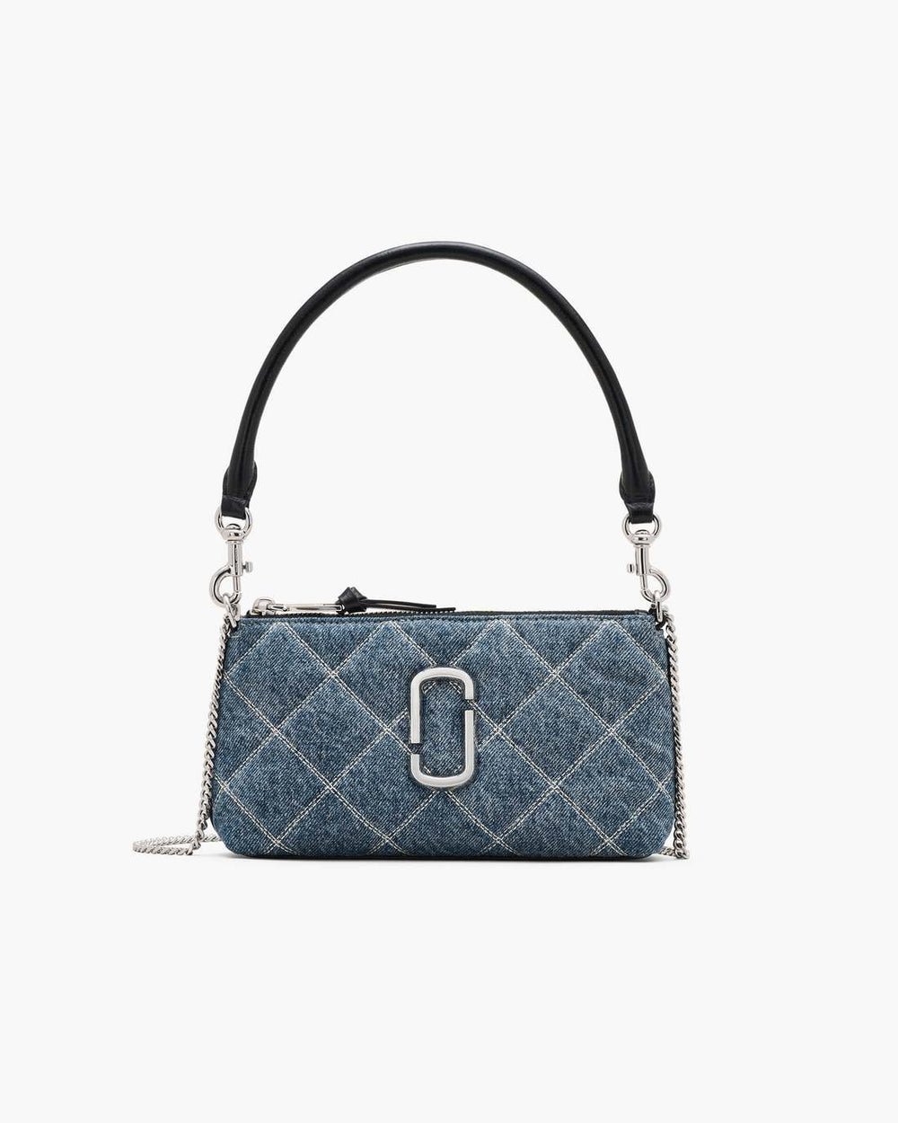 The Quilted Denim Snapshot Convertible Shoulder Bag Light Wash Indigo - Marc Jacobs