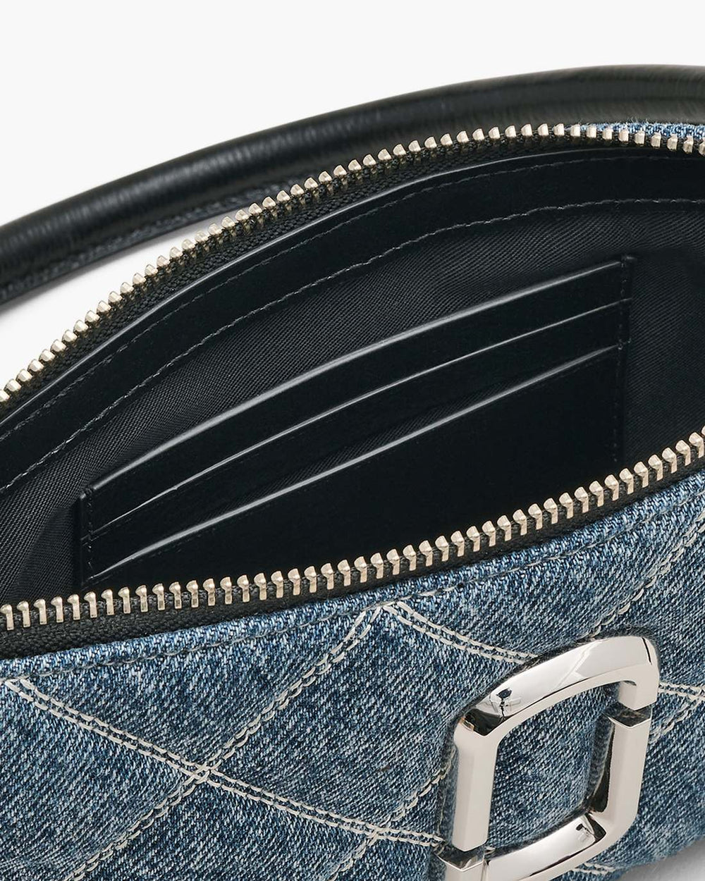 The Quilted Denim Snapshot Convertible Shoulder Bag Light Wash Indigo - Marc Jacobs