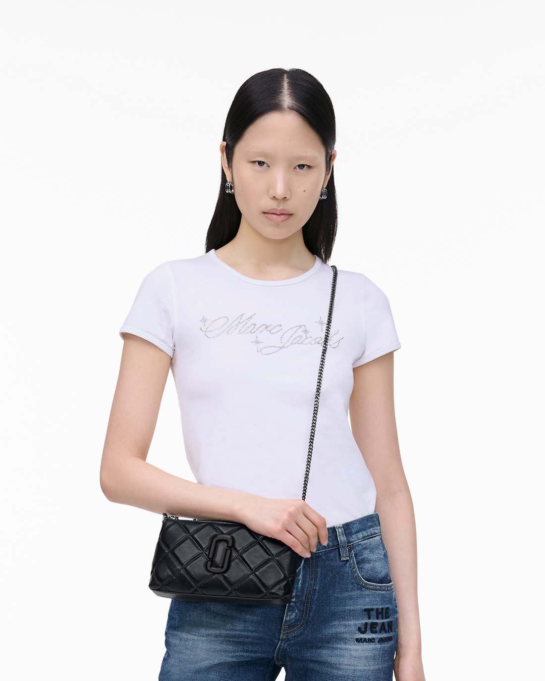 The Quilted Snapshot Convertible Shoulder Bag Black - Marc Jacobs