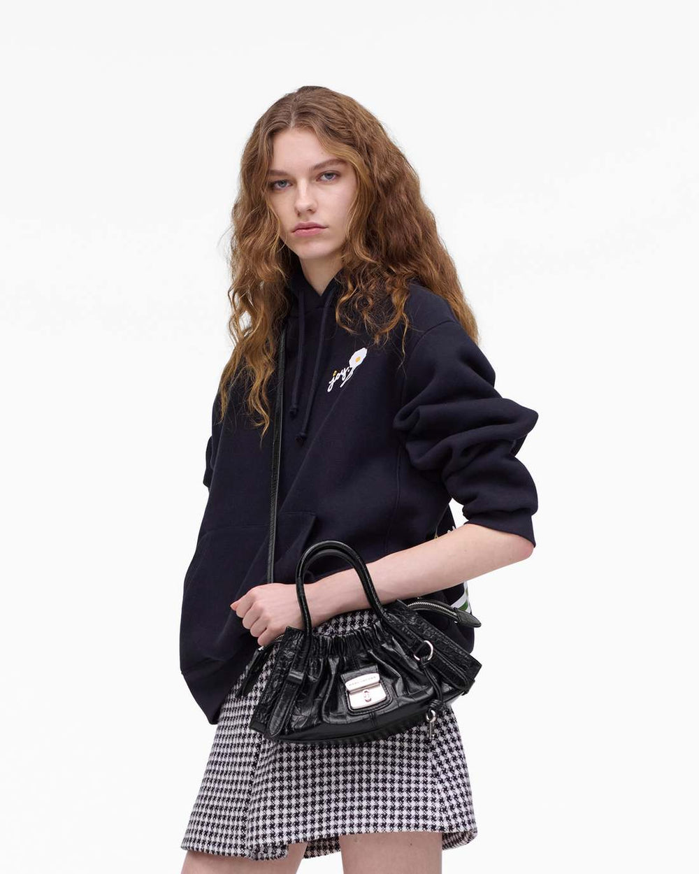 The Croc Cristina Small Satchel Black - Marc Jacobs