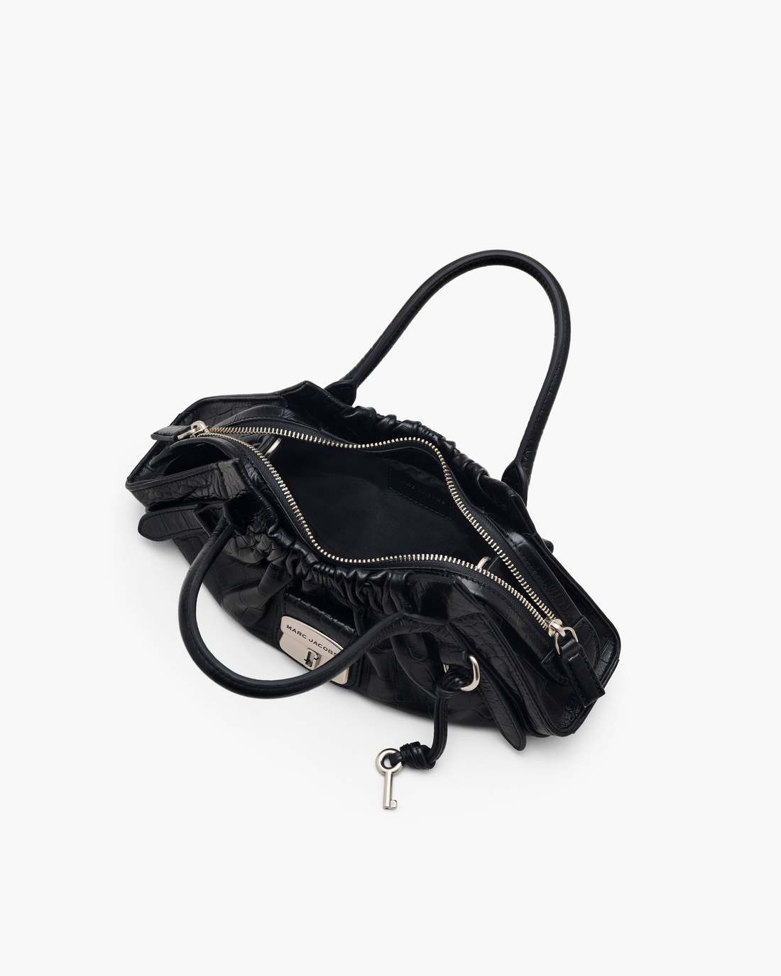 The Croc Cristina Small Satchel Black - Marc Jacobs