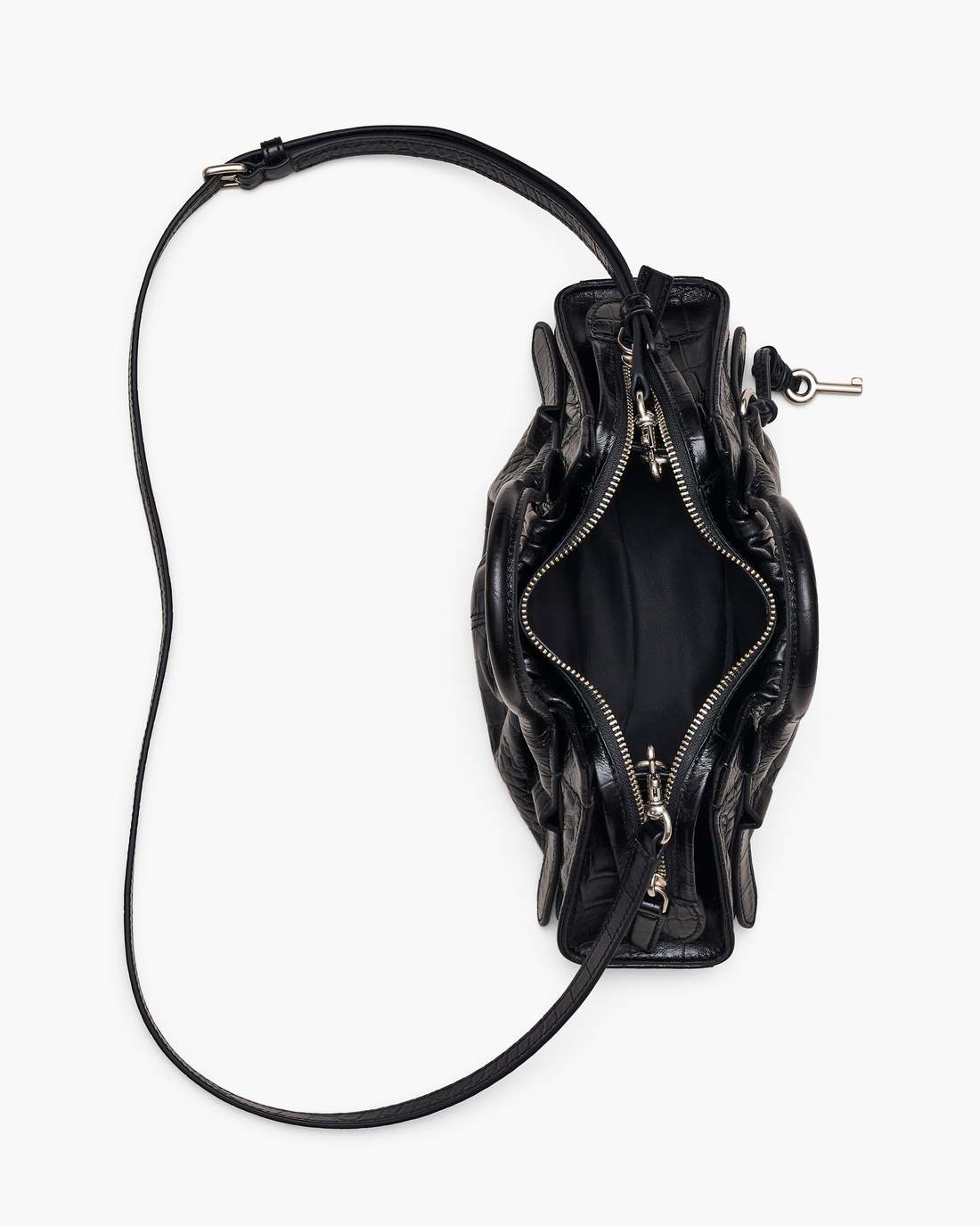 The Croc Cristina Small Satchel Black - Marc Jacobs