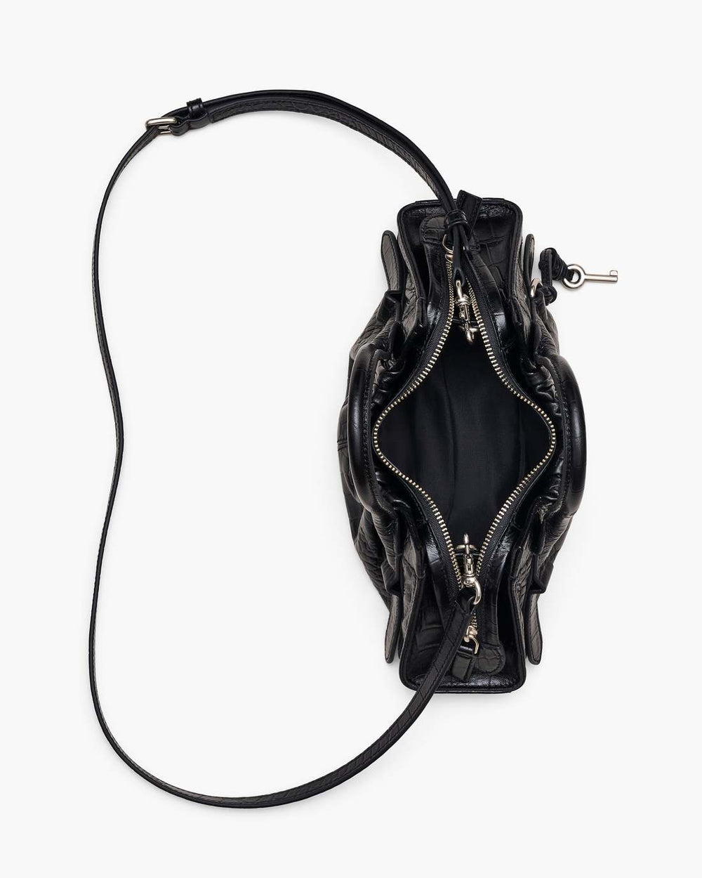 The Croc Cristina Small Satchel Black - Marc Jacobs